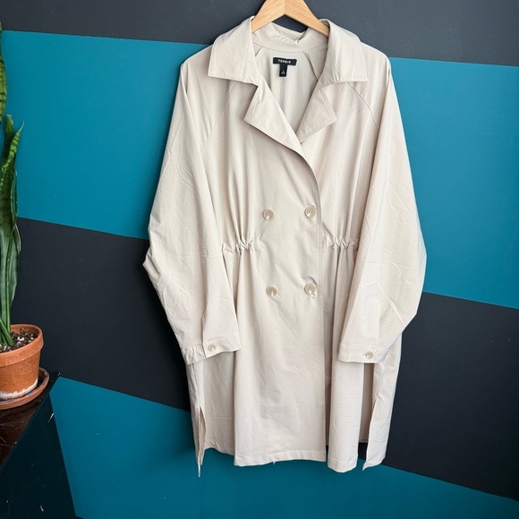 Torrid Women's Beige Trench Coat - Picture 3 of 13